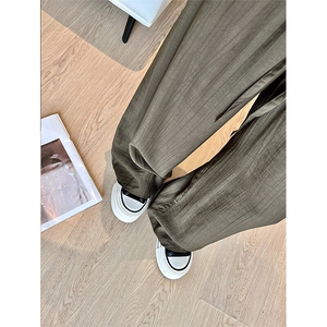 8XL-M棉麻休闲裤男防蚊裤冰丝宽松阔腿裤肌理感拖地裤男K9133P58,月经期穿搭技巧图片