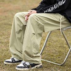 美式褶皱冲锋裤宽松直筒休闲工装裤户外山系登山长裤K3511特P38，男装休闲裤，星座309（原A406）