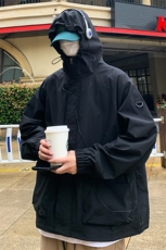 港风休闲大码运动情侣连帽夹克男外套CYJK9272P-75控价119，男装夹克，电商A128