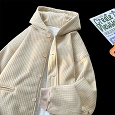 8XL~M加绒加厚夹克卫衣特大码连帽重磅开衫外套KS2102P80加绒100，男装夹克，电商B238