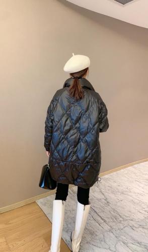 芊芊细羽9205款羽绒服M、L、棱形格衔线一手长，不挑人穿,女装羽绒服,芊芊细羽