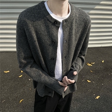 黑墙风cleanfit1羊毛混纺针织开衫短款百搭休闲毛衣TM10-P69，男装针织衫/毛衣，星座1315