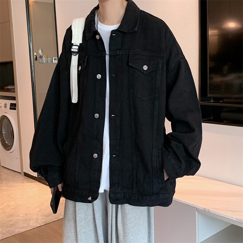 2024春季港风中性男女夹克牛仔衣H001P75控98,男装夹克,电商D321