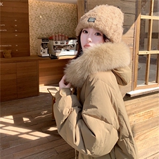 水衣源8822长款连帽狐狸毛领宽松阔版加厚保暖羽绒服女，女装羽绒服，水衣源