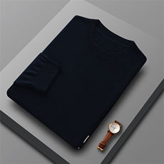 2024秋季新款圆领可机洗精纺羊毛衫通勤百搭，男装羊毛衫，优麦羊绒（原洪叶羊绒）