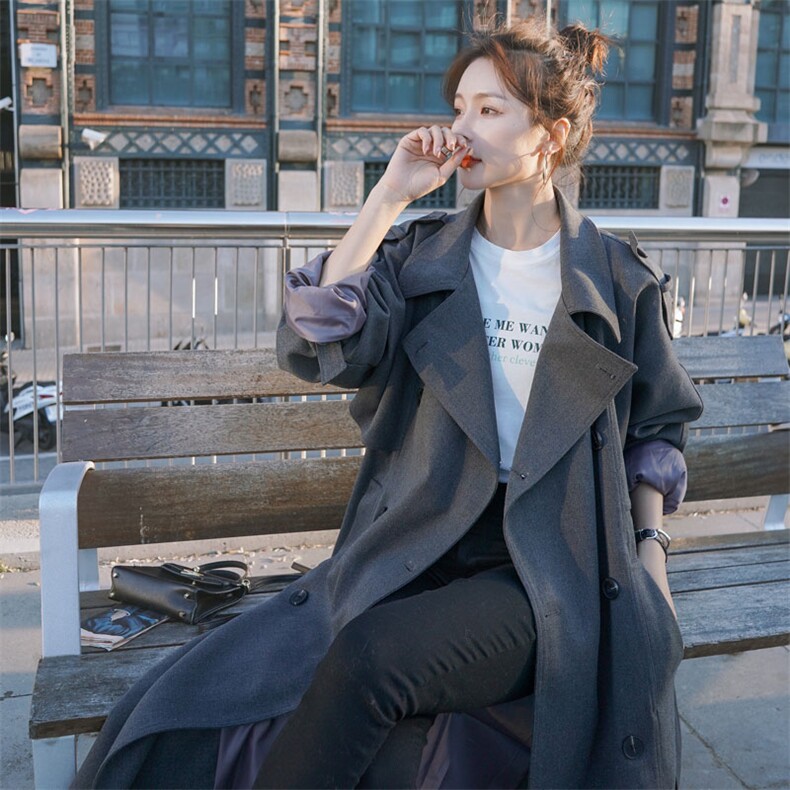 现货2021春秋季新款已出货新款风衣外套225-F10-P145（控198），女装风衣，浙宝225