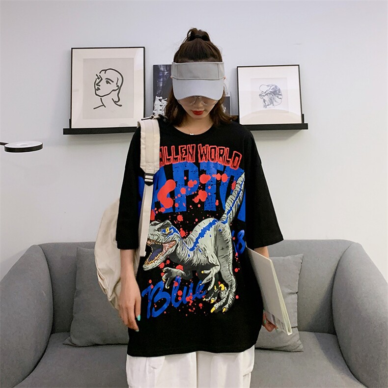 女装类目网红短袖男潮牌韩版宽松t恤五分袖男装半袖D078/P28，女装T恤，星座1506-1