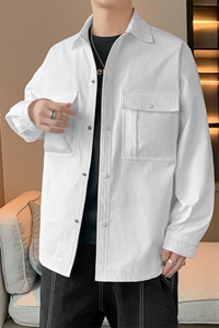 春季新款现货中性风夹克户外纯色衬衫领外套DSA157B-CS02-P55图片