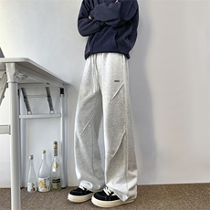 65%棉设计感拼接卫裤男长裤直筒常规特P45加绒50控7888，男装休闲裤，电商D205