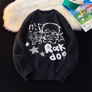 美式长袖t恤女春秋宽松潮牌设计感小众百搭打底衫上衣MZ902-P51图片