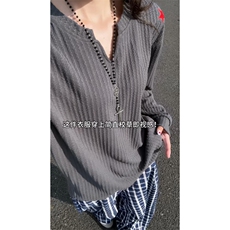 XZ809A/SYR08/特P19/控38美式V领人民万岁万针绣花长袖T恤卫衣，男装T恤，星座809A(原222-1)