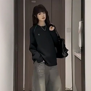 美式高街解构工艺速干长袖T恤男女款防晒罩衫户外运动潮牌骑行服图片