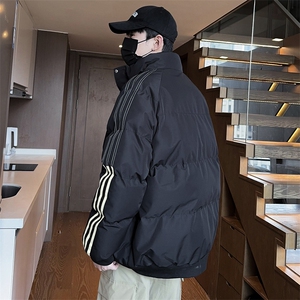 抖音得物二开 可供视频 拼接织带三防加厚羽绒棉衣外套棉服LL6667图片