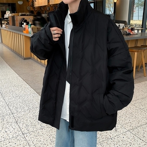 1506-1/Q33490/P112黑武士菱形式棉服男冬季痞帅炸街外套立领图片