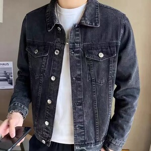 男士牛仔外套休闲装夹克春秋季韩版修身学生夹克百搭帅气上衣服酷图片