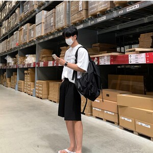 816B-T1025-P38 夏季男士印花简约短袖韩版T恤情侣半袖潮韩男图片