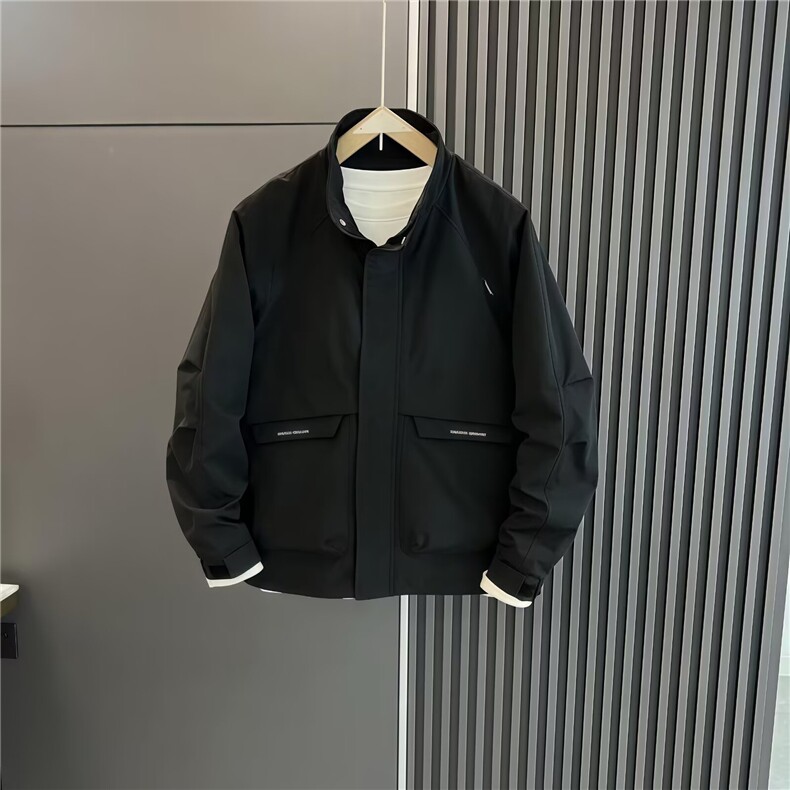 立领夹克男士春装外套2025新款潮流宽松工装上衣服春秋季男款褂子图片