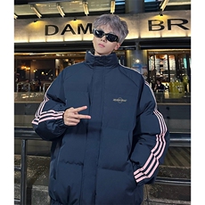 现货假两件格子羽绒棉衣抖音得物二开冬季棉服加厚外套BMY203，男装棉衣，电商A486