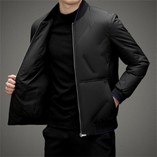 冬季新款男士宽松免烫羽绒服爸爸装中年休闲上衣厚款保暖外套，男装羽绒服，电商B212（原钱塘6029）