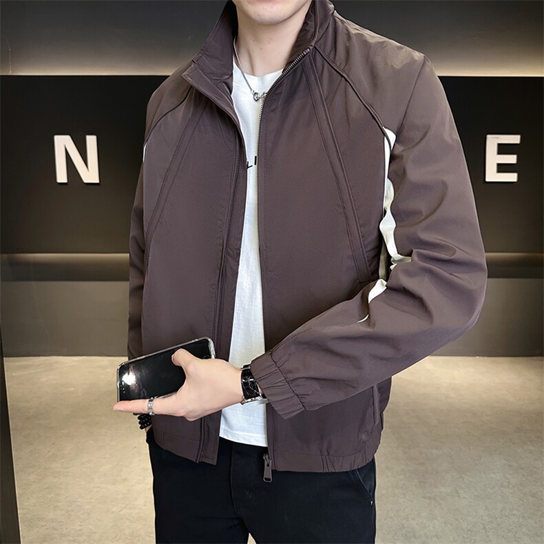 店主风夹克男时尚2025秋款撞色拼接外套男上衣休闲B317/8621/P115,男装夹克,电商B317