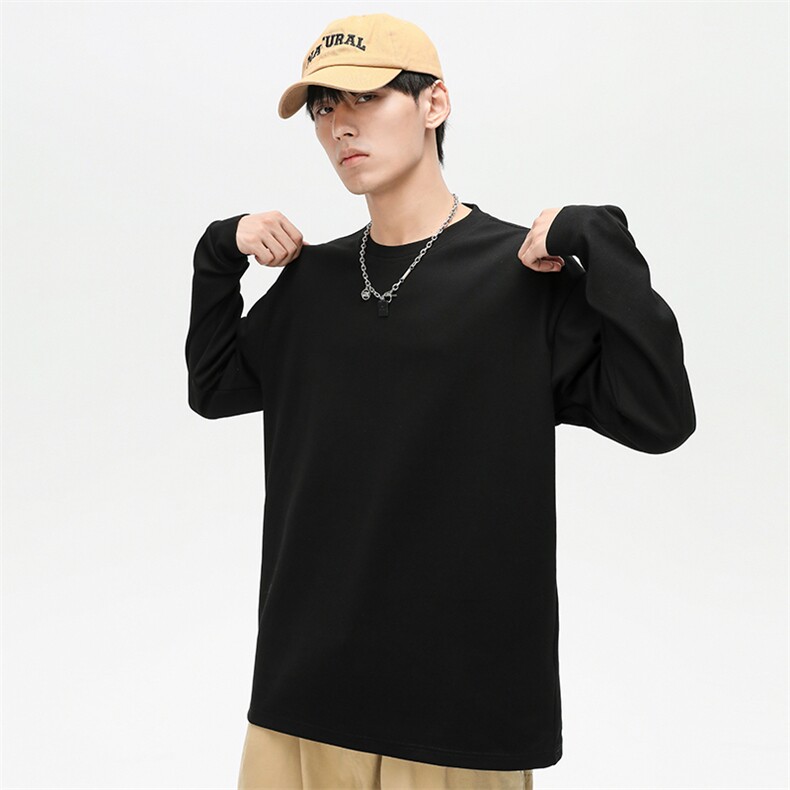 秋季基础纯色潮流韩版宽松圆领休闲情侣卫衣EY-3658-P45,男装卫衣,电商B306