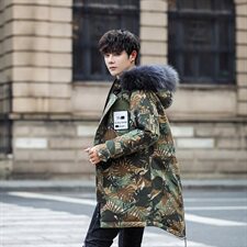 电商B2472019冬季新款迷彩男中长款白鸭绒50绒羽绒服MY818P220，男装羽绒服，电商B247