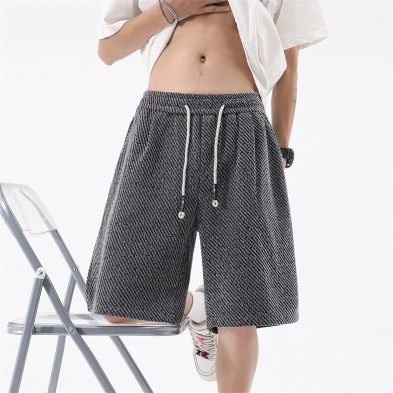 上新青少年运动裤短裤纹理感休闲五分裤男DK808TP2548大码,男装牛仔裤,星座301B-2（原A443-1）