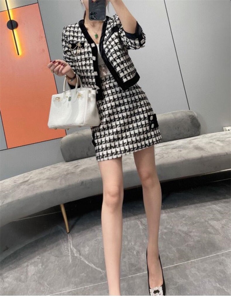 秋装套装小香，女装职业装，贻思茗