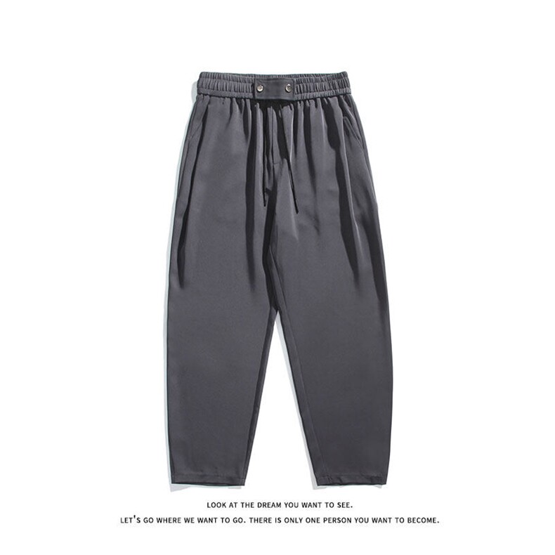 大码潮流高级感小直筒垂坠感冰丝休闲裤西裤K8549-P33【特价】,男装西裤,电商A007