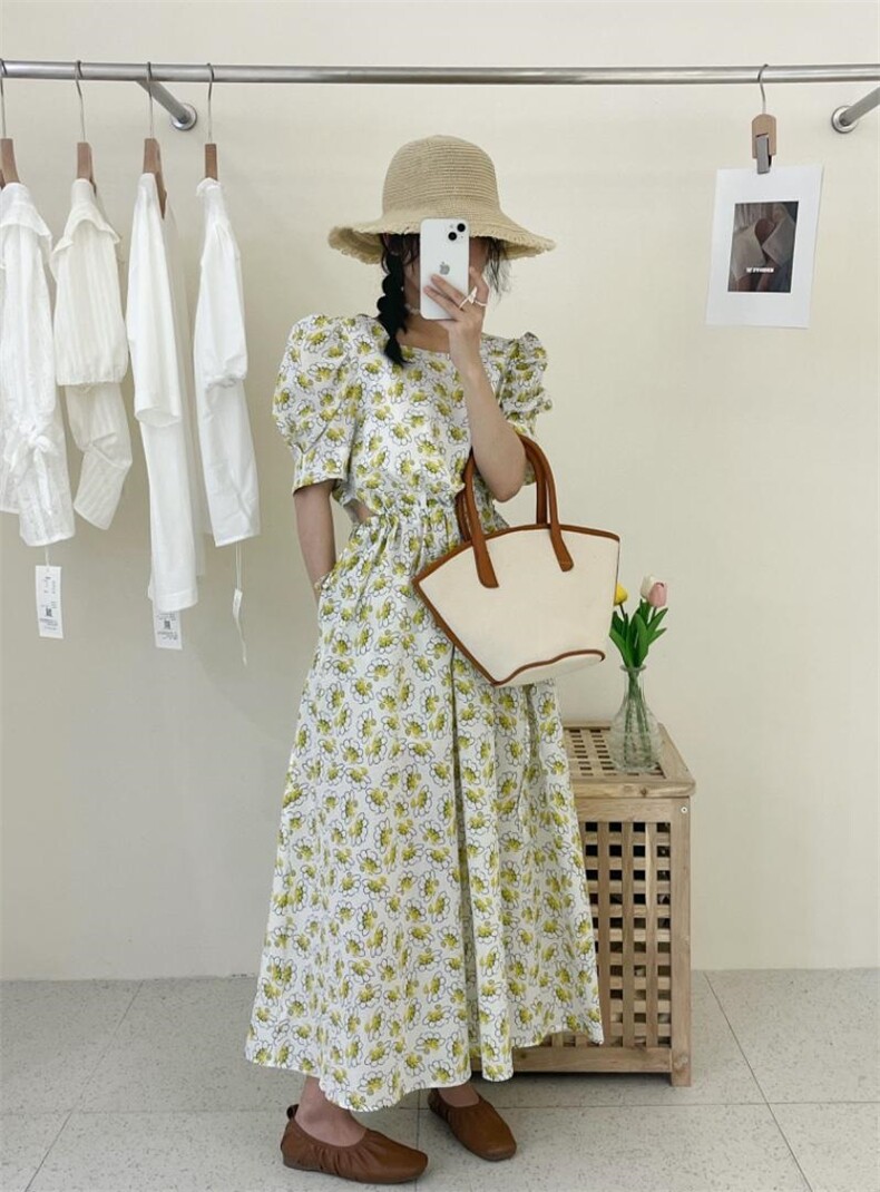 设计款碎花连衣裙，女装连衣裙，DAP