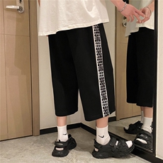 1港风休闲大码男七分裤运动短裤原宿潮流五分裤男士QF754P35控58，男装休闲裤，星座226-2