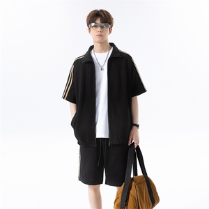 夏季开衫T恤短裤运动套装T3656上衣特P40控78/DK8608特P26控49图片