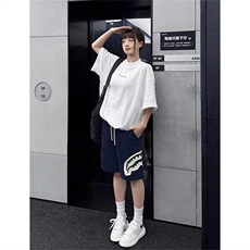 CP1150-P35短裤男夏季美式休闲五分裤宽松直筒运动中裤，男装牛仔裤，电商B323A