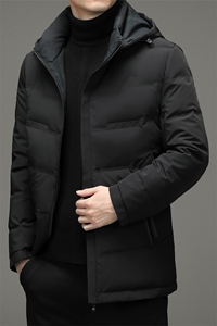 21冬季新款羽绒服男士白鸭绒连帽可脱卸休闲保暖外套HB1802-P300图片