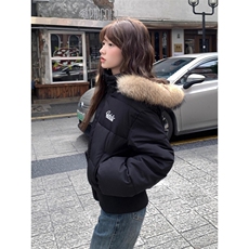 毛领短款棉服女2025冬季新款棉袄收腰显瘦小个子高级感棉衣外套女，男装棉衣，星座1210-1