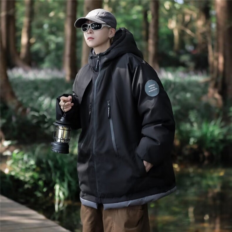 美式连帽冲锋衣棉服男冬季户外潮牌ins棉衣外套MY9099-P90,男装棉衣,星座1109-3