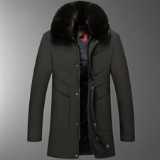 8819/P135中老年冬季新款棉服父亲加绒加厚中长款大毛领棉袄男，男装棉衣，星座1216（原钱塘722）