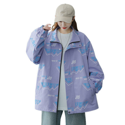 21秋装潮流中性风夹克满印印花宽松休闲情侣外套227-976-P78，男装夹克，星座227