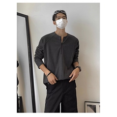 白色半拉链体恤卫衣男女款cleanfit潮牌秋冬德绒内搭保暖长袖T恤，男装T恤，星座506A