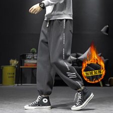 2021新款加绒沙发浅灰色宽松休闲运动裤A061-K1860-P55控价68，男装休闲裤，电商A061
