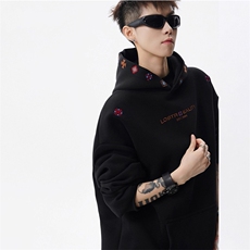网图-420g高品质刺绣连帽卫衣男cp246-特p42加绒cp246jr-特p45，男装卫衣，电商B371