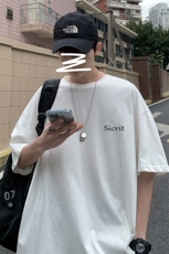 DX17098-P20纯棉短袖t恤男大码半袖打底衫宽松体恤衫港风，男装T恤，电商A040