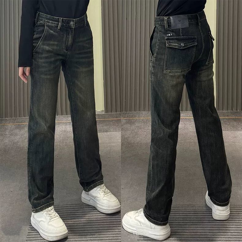 牛仔裤男女高品质欧货时尚休闲裤水洗纯色百搭直筒裤HG642p44,男装牛仔裤,星座1112-1