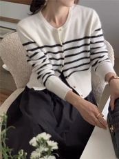 时尚圆领金扣100针织开衫女上衣春秋韩版短款毛衣羊毛外套，女装羊毛衫，圣旺供货