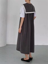 海军风背心裙,女装背心吊带,季尺