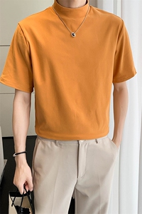 盗图 纯色打底衫短袖T恤男高级感上衣潮M33/P20特控45图片