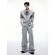 新款2026春秋季韩版假两件中性风开衫卫衣-W0639-网图，男装卫衣，星座1002-2