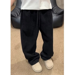 美式弯刀卫裤男cleanfit慵懒风重磅休闲阔腿裤LA2400-P48 加绒60图片