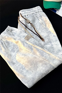 8XL-M痞帅脏脏束脚休闲卫裤男春季大码裤子KZ022特价P40图片