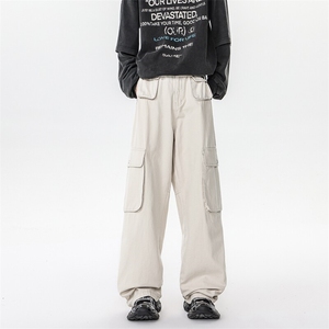 8XL-M美式高街工装裤2025春季大码直筒裤休闲裤阔腿裤KZ1910/P68图片